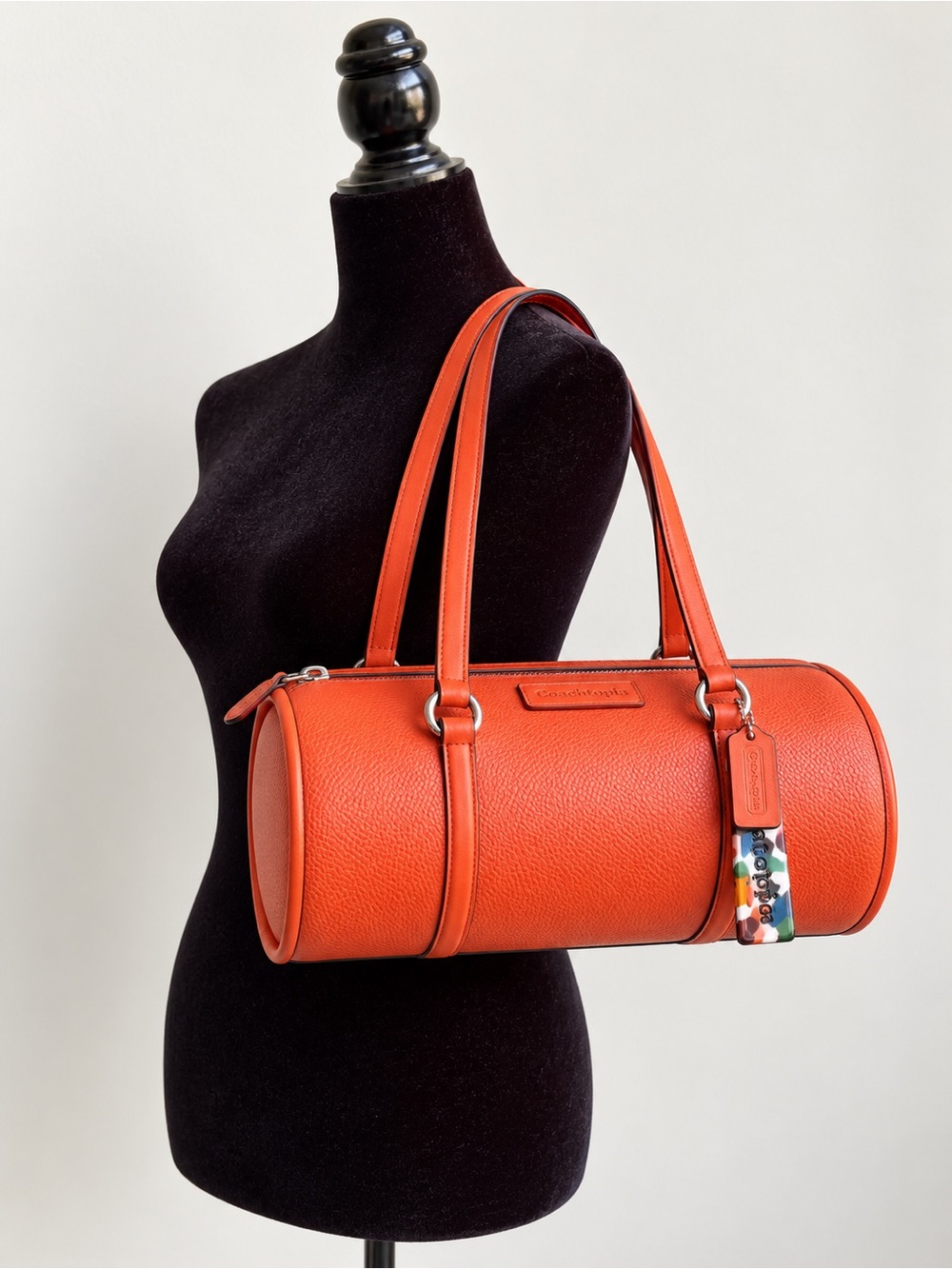 Coachtopia Coach CT382 Barrel Bag Sun Orange Leather